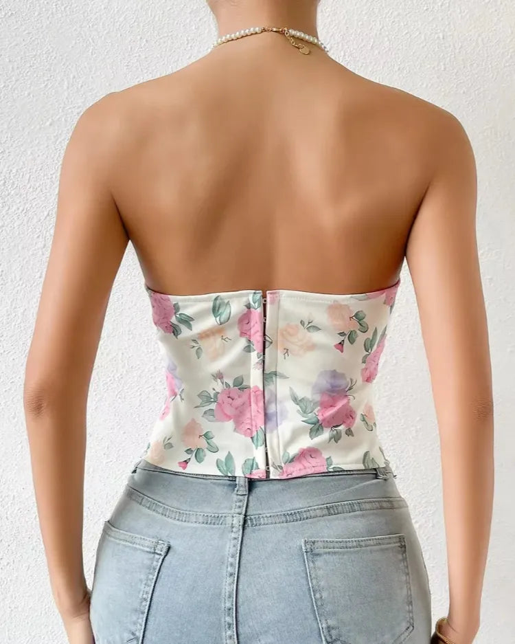 Floral Corset Top - Voldina
