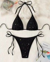 Halter Strappy Bikini Set - Voldina