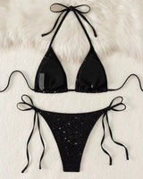 Halter Strappy Bikini Set - Voldina