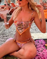 High-Cut Crop Top Bikini - Voldina