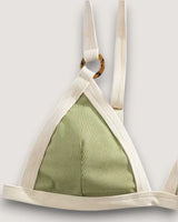 High-Cut Ribbed Ring Bikini Set - Voldina