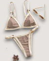 High-Cut Ribbed Ring Bikini Set - Voldina