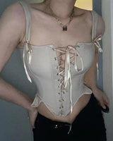 Lace-Up Corset Top - Voldina
