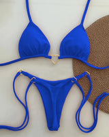 Low-Waist Lace-Up Bikini Set - Voldina