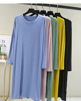Modal Cotton Long-Sleeve Nightdress - Voldina