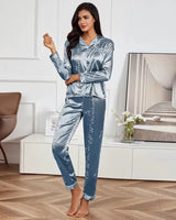 Printed Long-Sleeve Pyjama Set - Voldina