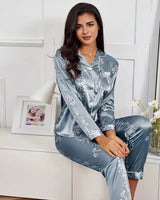 Printed Long-Sleeve Pyjama Set - Voldina