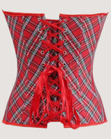 Red Plaid Corset Top - Voldina
