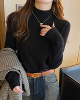 Ribbed Plush Thermal Turtleneck - Voldina