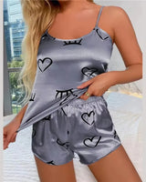 Satin Cami Pyjama Set - Voldina