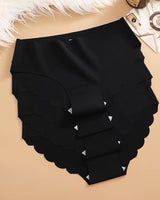4-Pack: Seamless Wavy-Edge Low-Rise Briefs - Voldina