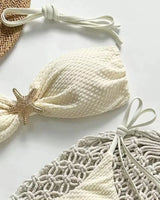 Solid Tie-Side Bikini Set - Voldina