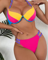Solid Underwired Bikini Set - Voldina