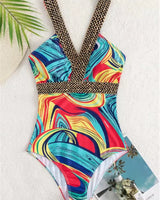 Strappy Cut-Out Swimsuit - Voldina