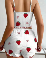 Strawberry Silky Pyjama Set - Voldina