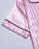 Striped Satin Short Pyjamas - Voldina