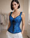 Structured Jacquard Corset Top - Voldina