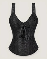 Structured Jacquard Corset Top - Voldina