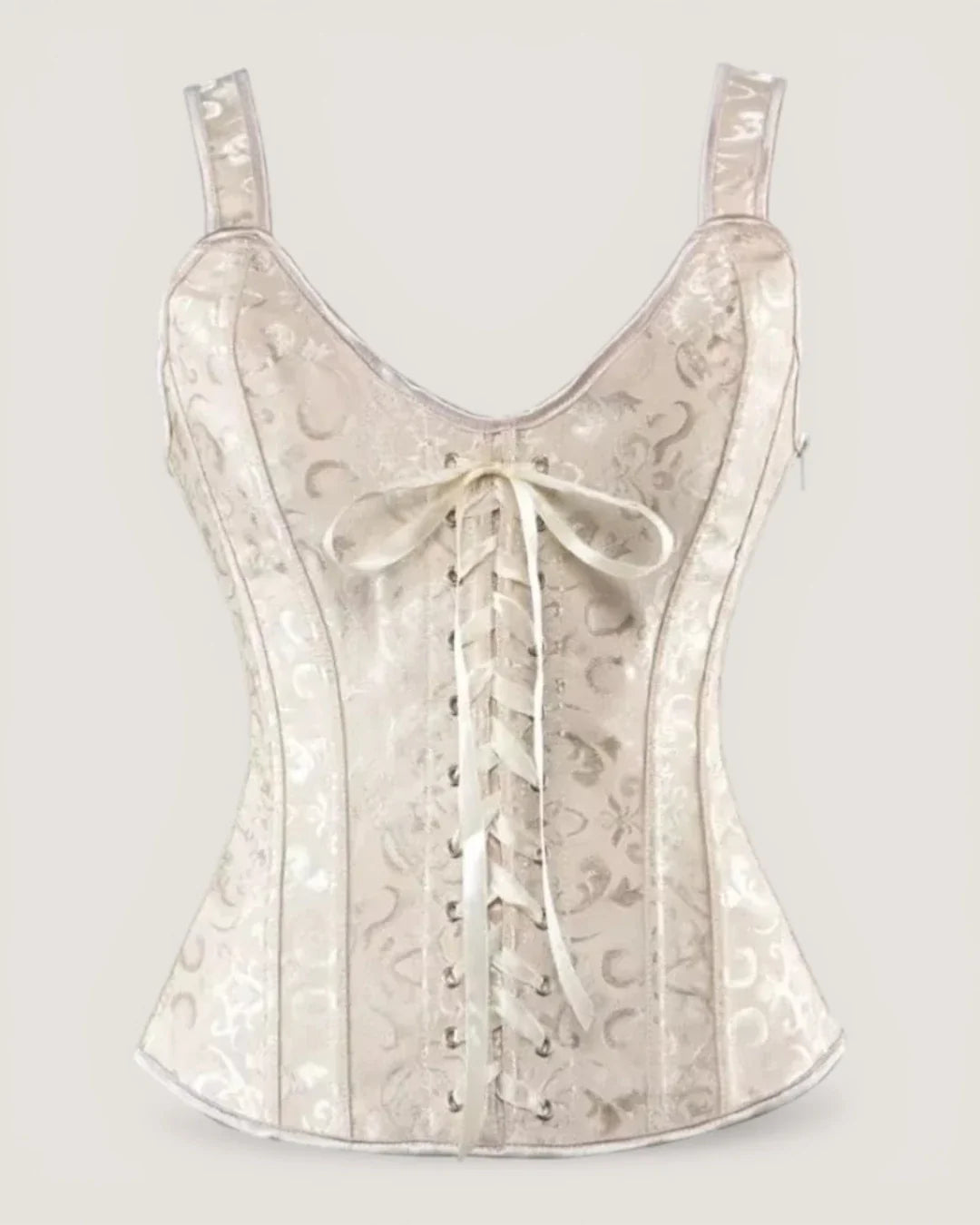 Structured Jacquard Corset Top - Voldina