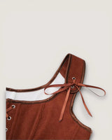 Structured Lace-Up Corset Top - Voldina