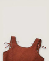 Structured Lace-Up Corset Top - Voldina