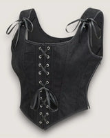 Structured Lace-Up Corset Top - Voldina