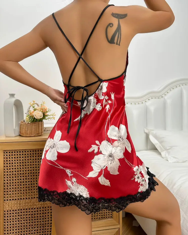 Summer Satin Slip Nightdress - Voldina